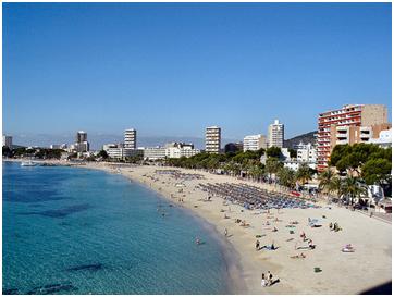 Mallorcai magaluf tengerpart